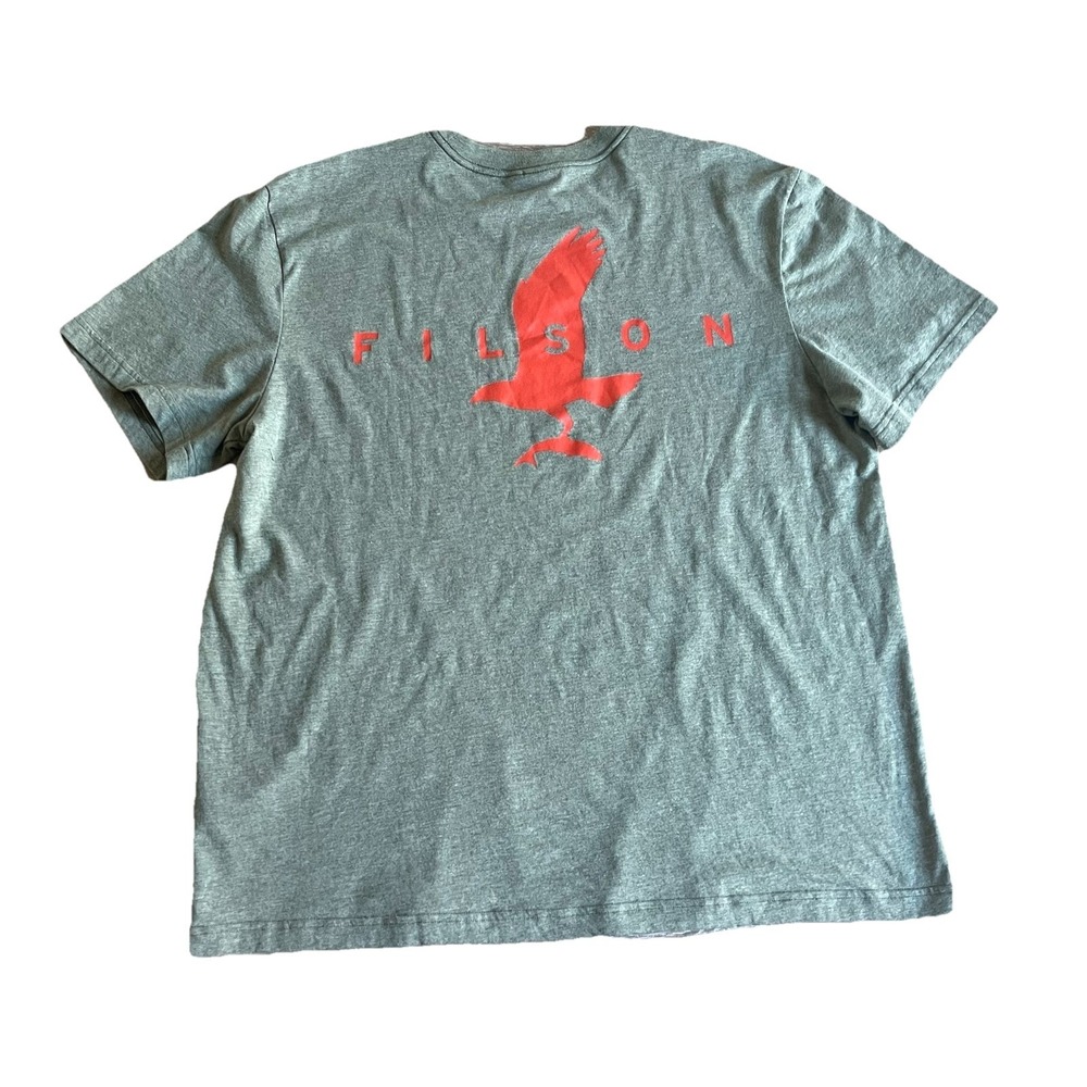 Filson Buckshot 2x Eagle Graphic T-Shirt Green Men's Short Sleeves Made In USA